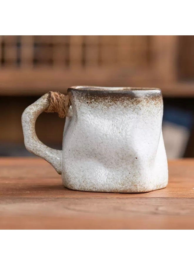 Clink Handcrafted Ceramic Coffee Mug Japanese Style Mug with Rope Handle, Rustic Minimalist Coffee Cup, Artisan Mug, Coffee Lover Gift - Image 1